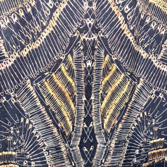 McQ By Alexander McQueen Black Safety Pin Print Vintage Dress Size XS - Picture 3 of 7